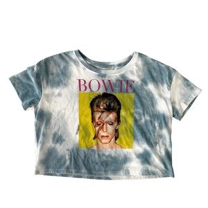 David Bowie T-Shirt Tie Dye Size Medium Crop New Tags